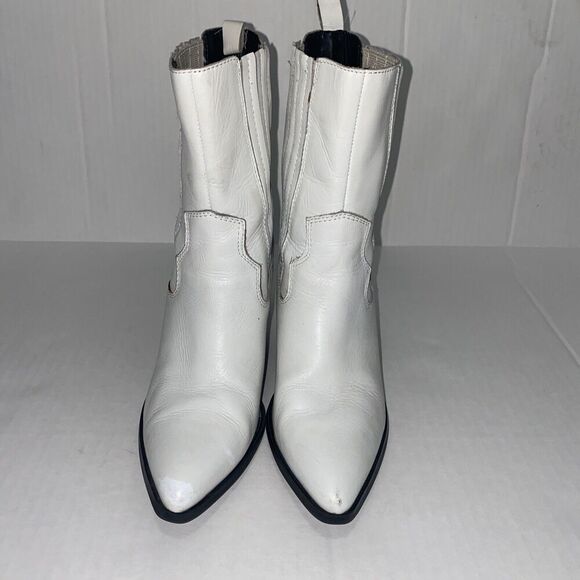 ALDO Women's Shoes Drerissa Leather Pointed Toe Ankle Cowboy White 7.5 - Picture 7 of 7